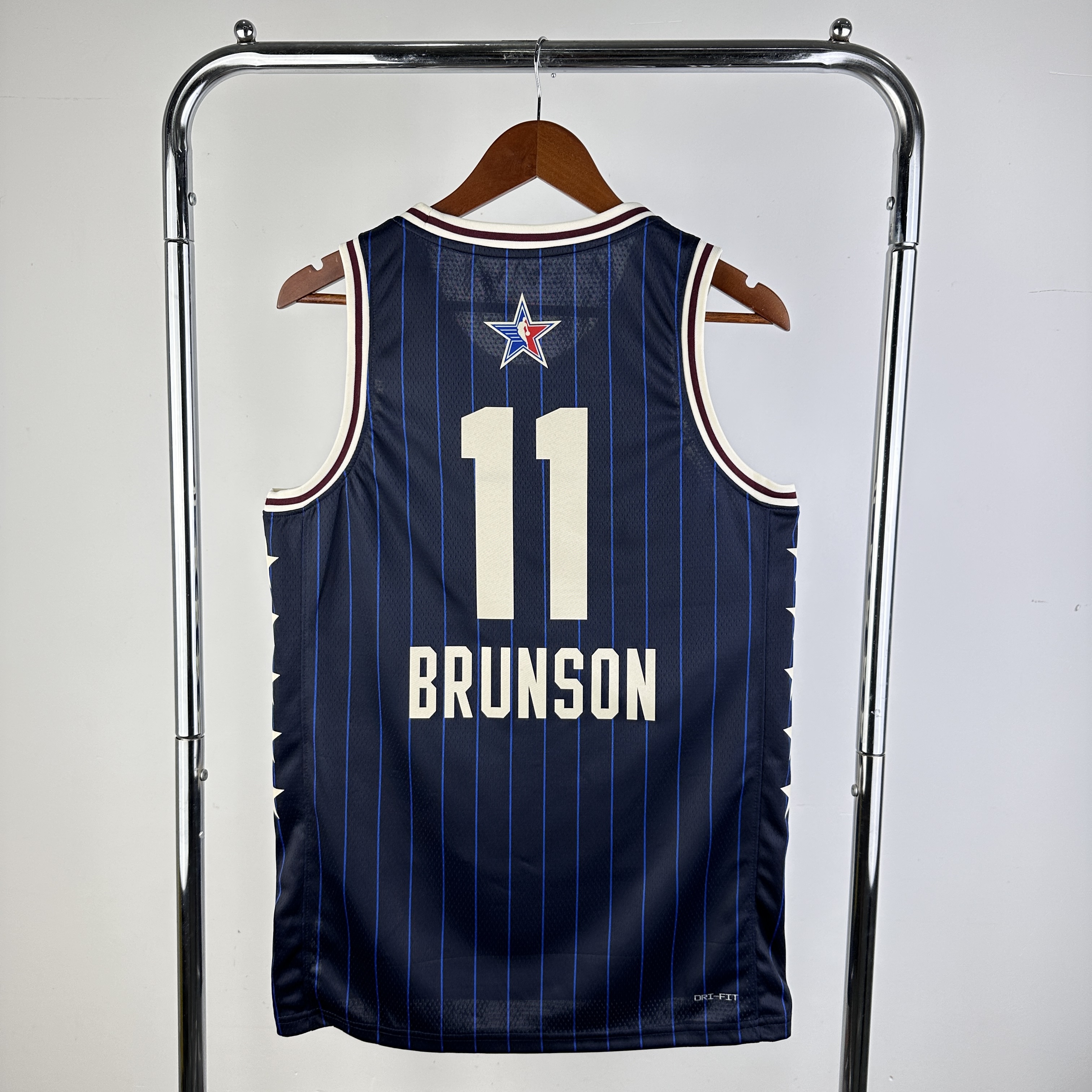 Men All-star season 11 Brunson Blue Stripe 2024 NBA Jersey